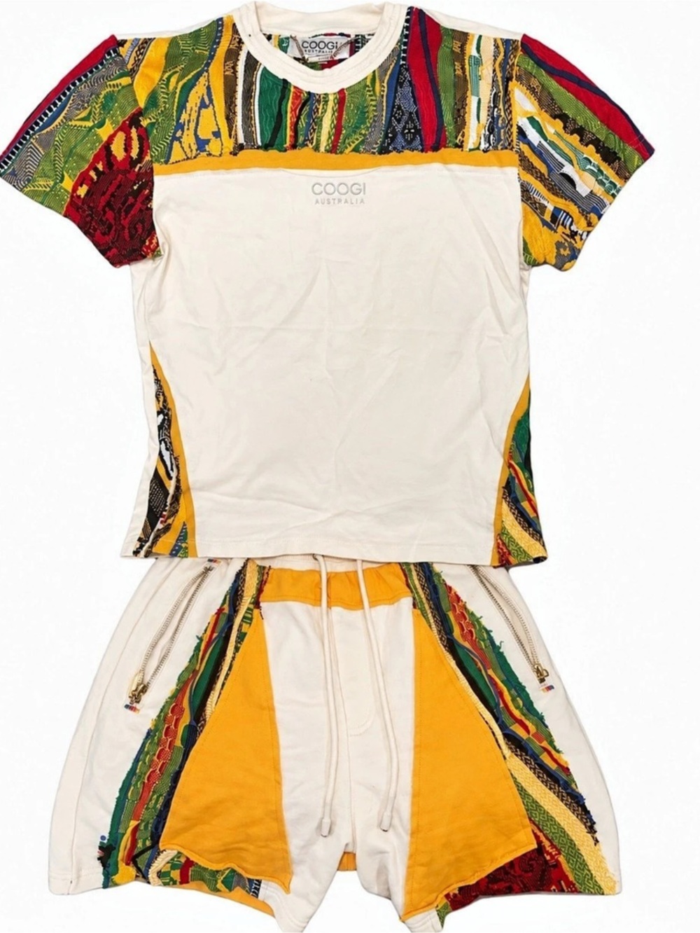 COOGI Men’s 2 Piece Shirt & Shorts Set Multicolor Size S